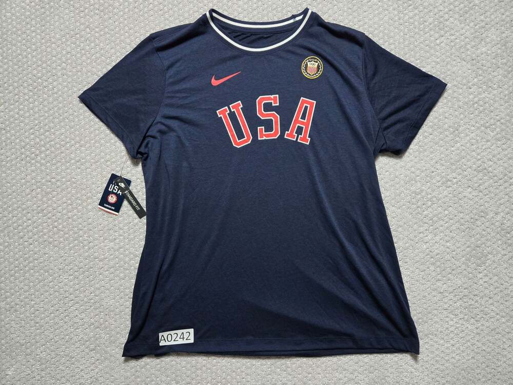 Nike Team USA Olympic Standard Fit Navy Blue Women's T-Shirt